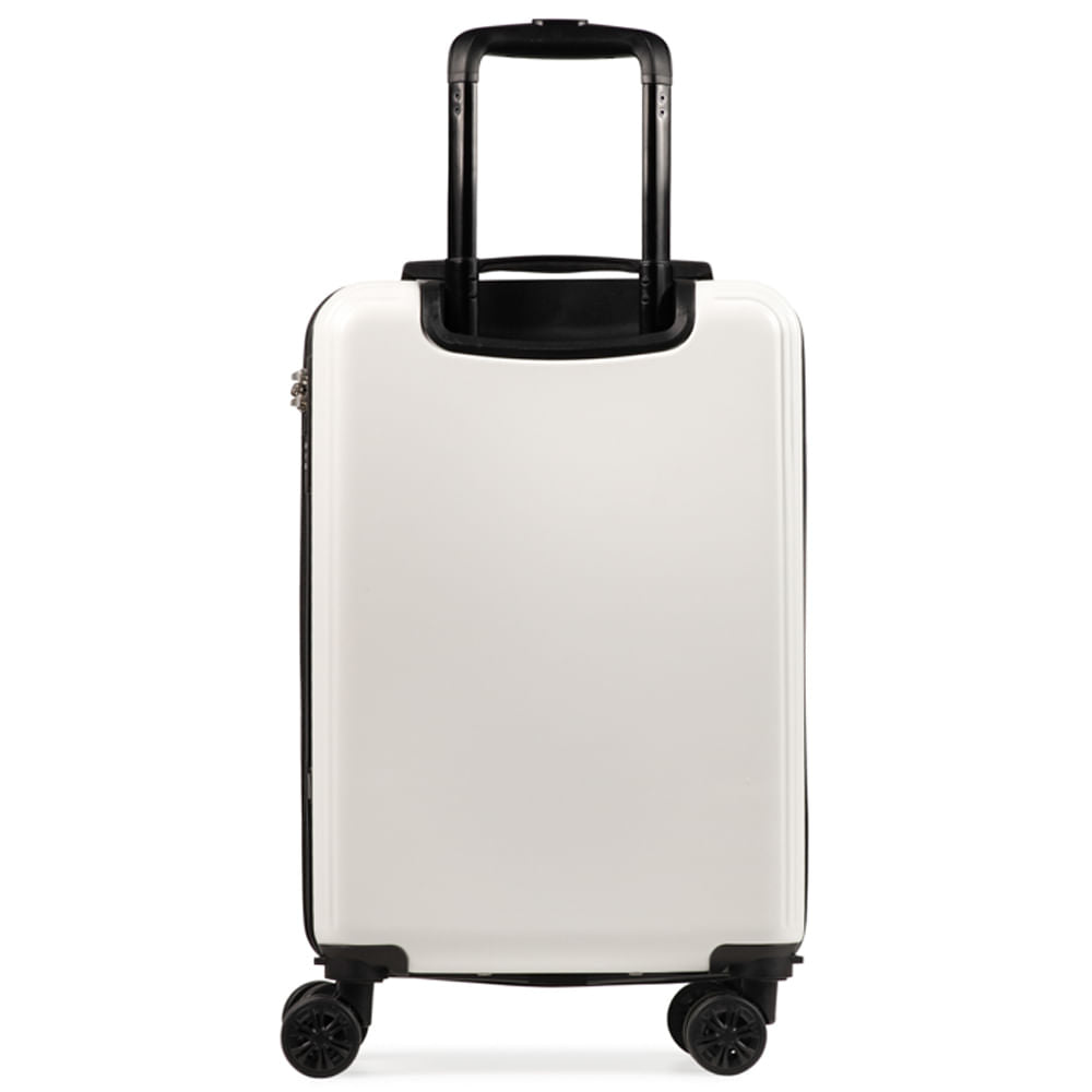 Mala de Viagem Pequena 10kg ABS 4 Rodas My Way Off White