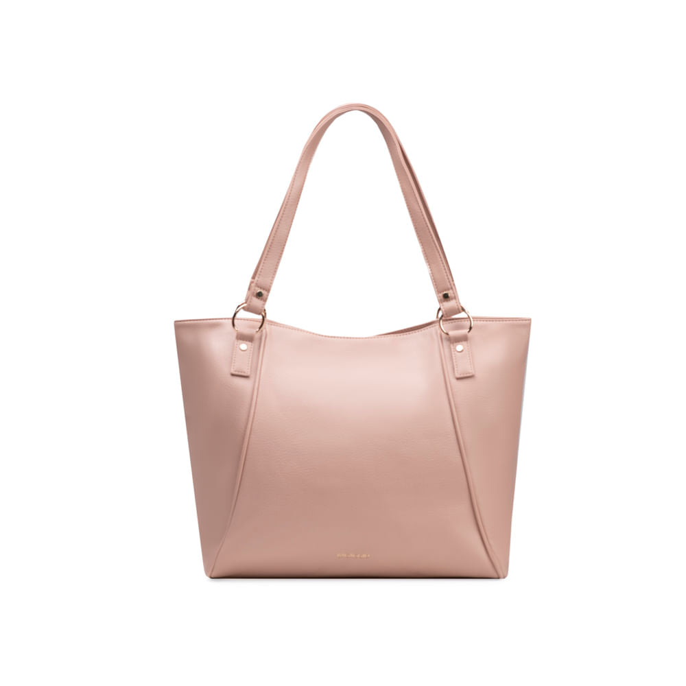Bolsa Feminina Tote Rebite Nude