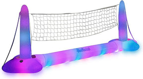 Poolcandy Conjunto de vôlei gigante flutuante de LED iluminado
