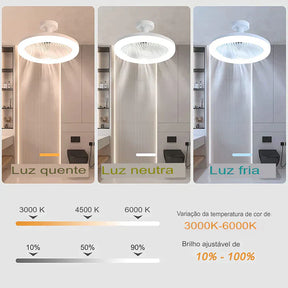 Ventilador Led® + Controle remoto!