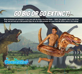 Boia Gigante T-Rex RealPrint® – PoolCandy – O Dono da Piscina!