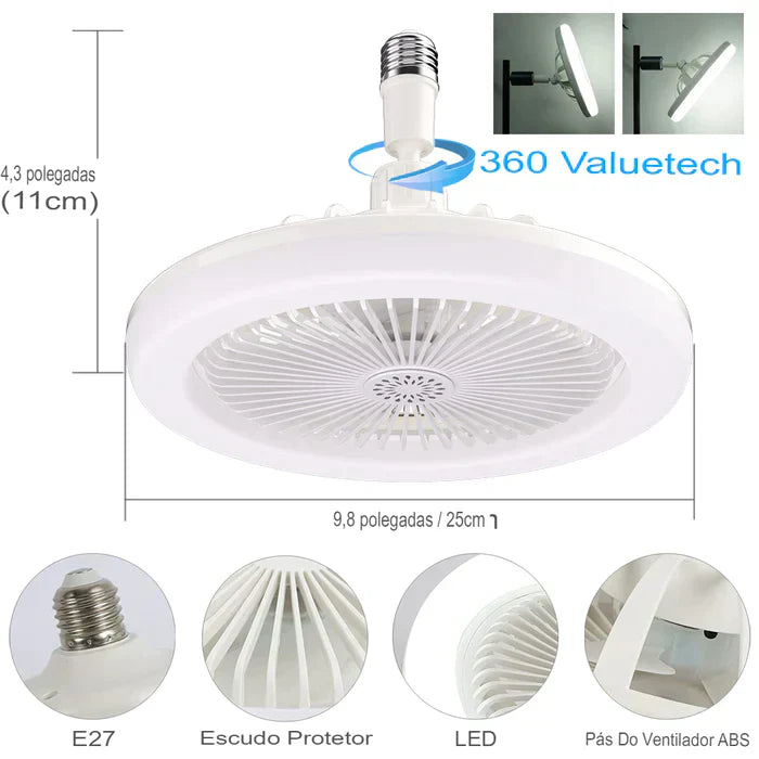 Ventilador Led® + Controle remoto!