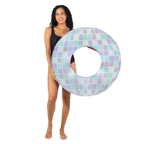 Boia Inflável LED Disco para Piscina e Praia