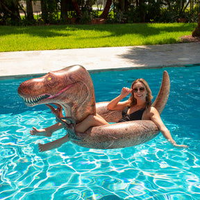 PoolCandy T-Rex Dinosaur Pool Float – 42” RealPrint® Edition - The Original King of the Pool