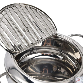 🔥 TrendFritadeira Inox com Termômetro e Escorredor de Óleo 🎉