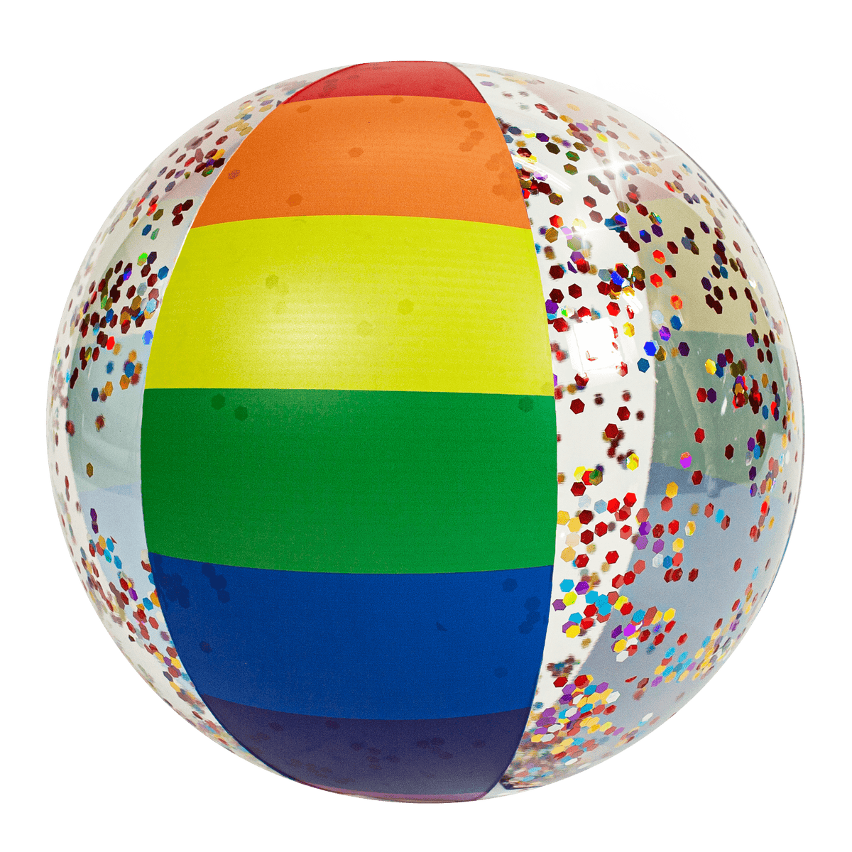 Bola de Praia Inflável Jumbo Rainbow Glitter – PoolCandy