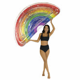 Boia Inflável Rainbow Half Island com Glitter – PoolCandy